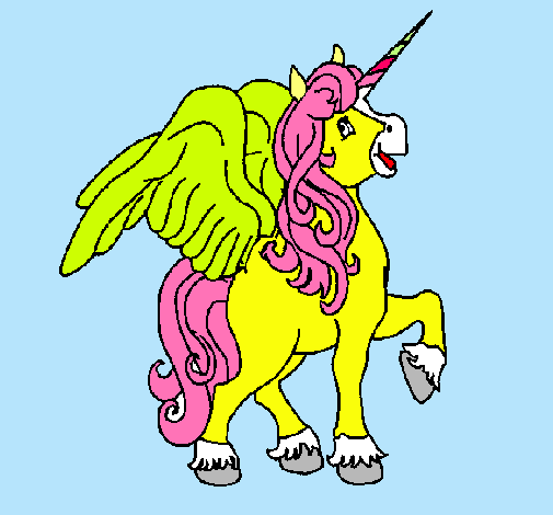 Unicornio con alas