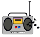 Dibujo Radio cassette 2 pintado por pajarito9000000