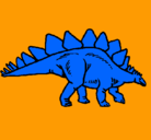 Dibujo Stegosaurus pintado por estengosaurio