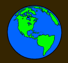 Dibujo Planeta Tierra pintado por yavis