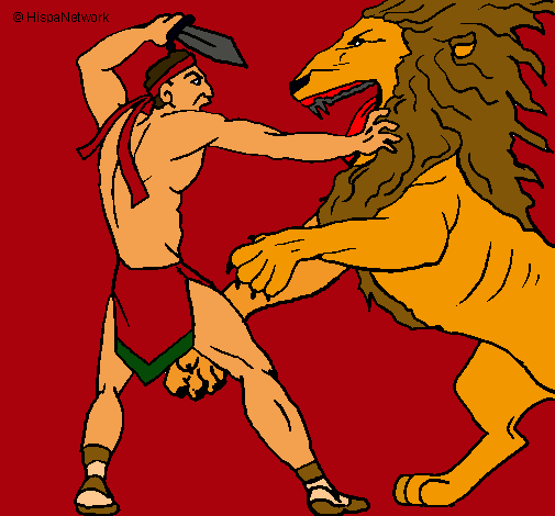 Gladiador contra león