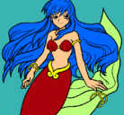 Dibujo Sirena pintado por lessys