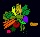 Dibujo verduras pintado por maite1162