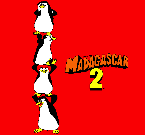 Dibujo Madagascar 2 Pingüinos pintado por mustelido