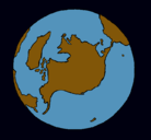 Dibujo Planeta Tierra pintado por tony