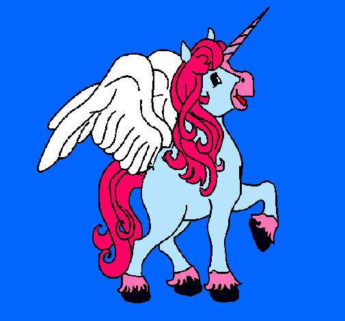 Unicornio con alas