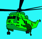 Dibujo Helicóptero al rescate pintado por ospina