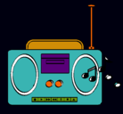 Dibujo Radio cassette 2 pintado por fabiola
