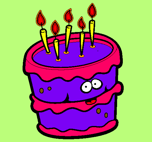 Dibujo Pastel de cumpleaños 2 pintado por DuLzezitha