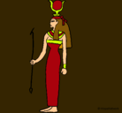 Dibujo Hathor pintado por isalilla
