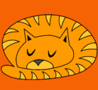 Dibujo Gato durmiendo pintado por akel4