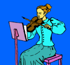 Dibujo Dama violinista pintado por berenid