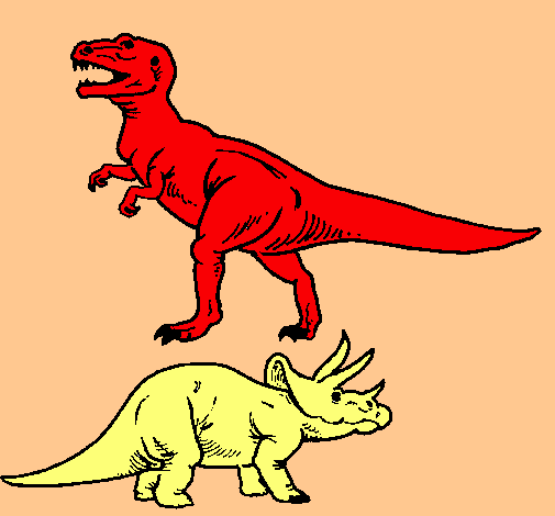 Triceratops y tiranosaurios rex