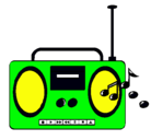 Dibujo Radio cassette 2 pintado por jimena