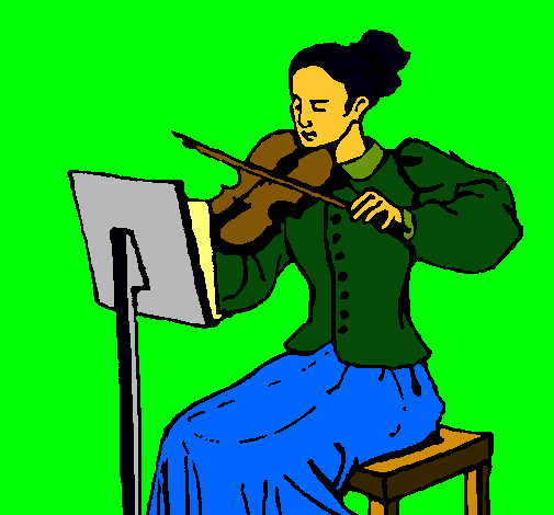 Dibujo Dama violinista pintado por beyoncefan