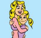 Dibujo Madre e hija abrazadas pintado por Geritax