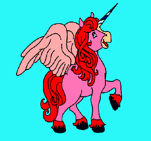 Unicornio con alas