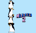 Dibujo Madagascar 2 Pingüinos pintado por cameron