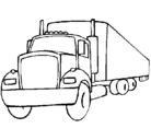 Dibujo Tráiler pintado por camiones
