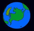 Dibujo Planeta Tierra pintado por move