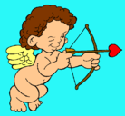 Dibujo Cupido apuntando con la flecha pintado por DuLzezitha