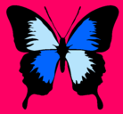 Dibujo Mariposa con alas negras pintado por celia22