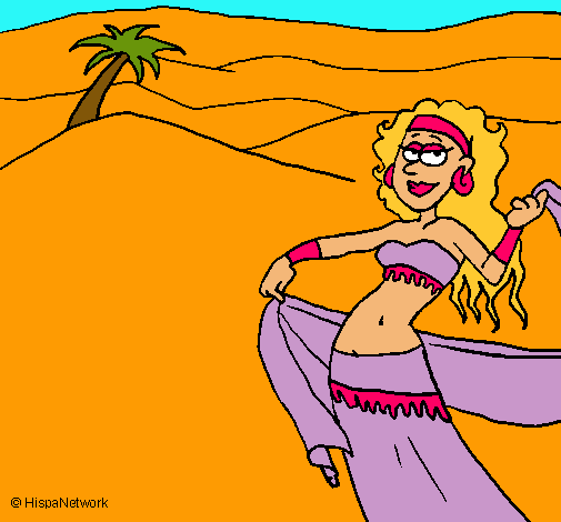 Dibujo Sahara pintado por antonella