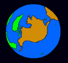 Dibujo Planeta Tierra pintado por carlota