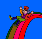 Dibujo Duende en el arco iris pintado por cati