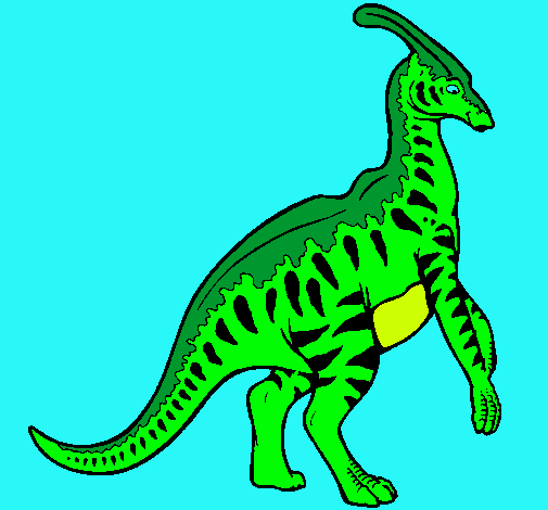 Parasaurolofus con rayas