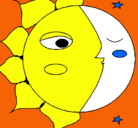 Dibujo Sol y luna 3 pintado por nancy27