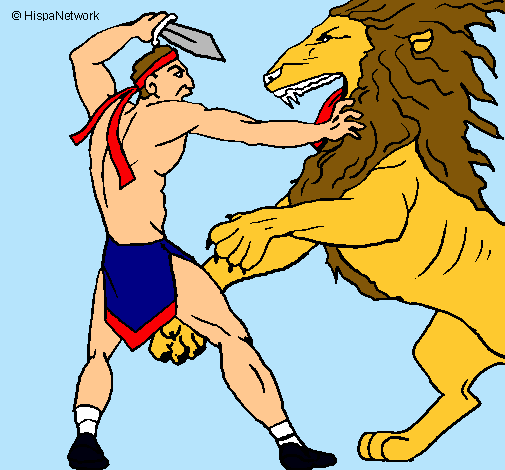 Gladiador contra león