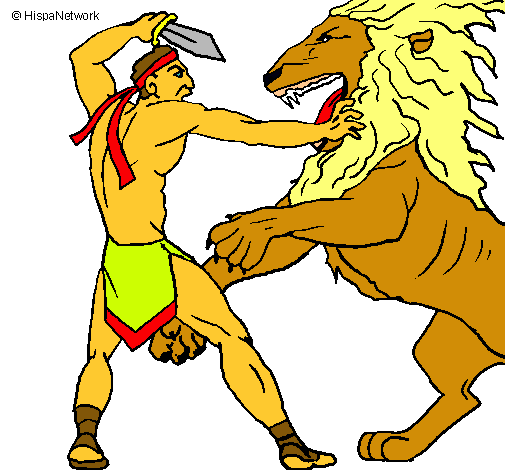 Gladiador contra león