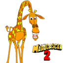 Dibujo Madagascar 2 Melman pintado por Malu