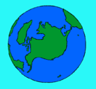 Dibujo Planeta Tierra pintado por pitq