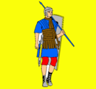 Dibujo Soldado romano pintado por nicolas