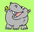Dibujo Hipopótamo pintado por SARA