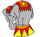 Dibujo Elefante actuando pintado por citlali