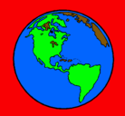 Dibujo Planeta Tierra pintado por 0987654321