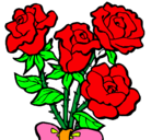 Dibujo Ramo de rosas pintado por bitar