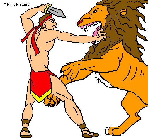 Gladiador contra león