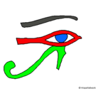 Dibujo Ojo Horus pintado por julioman