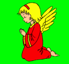 Dibujo Ángel orando pintado por amalia