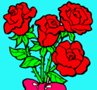 Dibujo Ramo de rosas pintado por sofiaboca