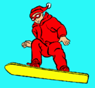 Dibujo Snowboard pintado por guapo