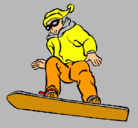 Dibujo Snowboard pintado por alejo