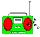 Dibujo Radio cassette 2 pintado por sheila
