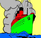 Dibujo Barco de vapor pintado por VARCO