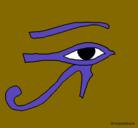 Dibujo Ojo Horus pintado por mathew
