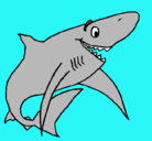 Dibujo Tiburón alegre pintado por gabote